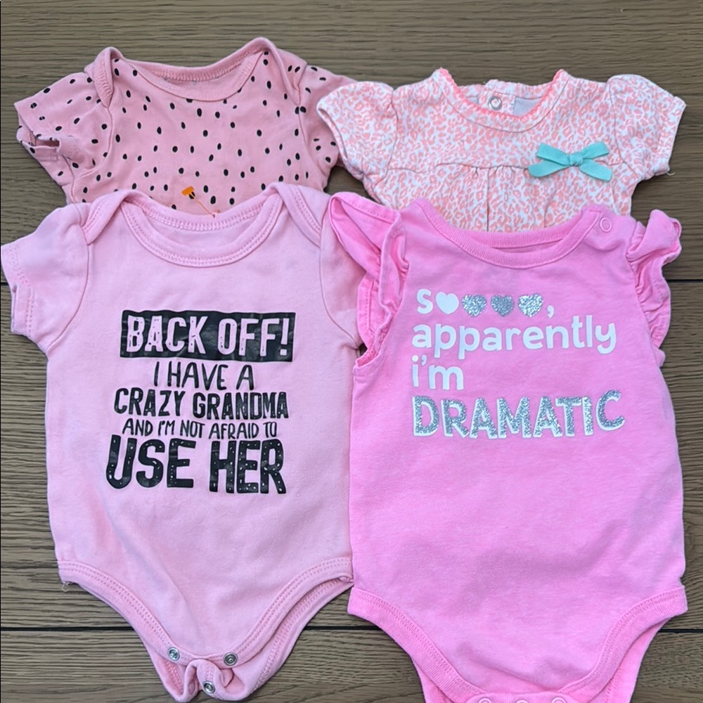 Pink and White Kids One Piece Set